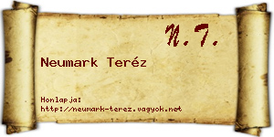 Neumark Teréz névjegykártya
